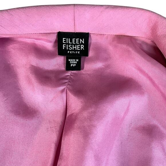 Eileen Fisher Lavender Purple Blazer Button Soft Top 100% Silk Size PP 0-2 - Picture 9 of 13